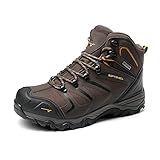 NORTIV 8 Herren Trekkingschuhe Wanderschuhe Outdoorschuhe Wanderstiefel Wasserdicht Hiking Boots Kletterschuhe Bergsteigen Klettern Wandern Schuhe BRAUN/SCHWARZ/BRAUN 160448_M-E Größe 45 (EUR)