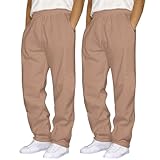 2er-Pack Jogginghose Herren Baggy Sweatpants Sporthose Herren Lang Elastische Taille Freizeithose Trainingshose, Sport Hosen Männer Sweatpants Jogger Laufhose Mit Taschen