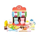 QIANG Küchenspielzeug Set, Küchengeräte, Spielzeug Küchenzubehör, Frühstück Kaffeemaschine Nachmittag Tee Küchenspielzeug Rollenspiele Kinder Pädagogische Spielzeug Lernen (Color : Pink)