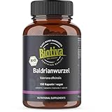 Baldrian Bio 150 Kapseln - Baldrianwurzel gemahlen - 600mg pro Kapsel - Abgefüllt und kontrolliert in Deutschland - Vegan - Biotiva