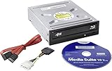 Hitachi-LG BH16NS55 Interner Blu-Ray-Disc-Brenner mit 16-facher Brenngeschwindigkeit und umfassender Formatunterstützung (BD-R BD-RE BDXL DVD-RW CD-RW), Silent Play, Windows 10 kompatibel