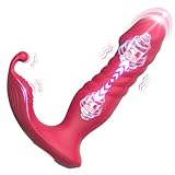 Lmgoc Tragbar Butterfly Dildo Vibrator mit 10 Vibrationsmodi und Teleskopmodi für Sie G-punkt und Klitoris Sexspielzeug Für Frauen Paare Butterflies Vibratoren Analplug ()