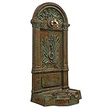 aubaho Standbrunnen Waschbecken Brunnen Eisen Wandbrunnen antik Style 83cm grün