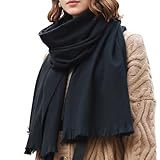 RIIQIICHY Damen Schal Winter Schwarz Pashmina Stola Festlich Herbst xxl schals Tücher für Abendkleider Frauen Hochzeit schultertuch Frühling