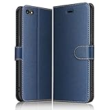 ELESNOW Hülle für iPhone 6 Plus / 6s Plus, Premium Leder Klappbar Wallet Schutzhülle Tasche Handyhülle mit [Magnetisch, Kartenfach, Standfunktion] für Apple iPhone 6 Plus / 6s Plus - 5.5' (Blau)