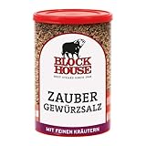 Block House Zaubergewürzsalz, Gewürzmischung für Fleisch, Fisch und Gemüse in Restaurantqualität, 280g Dose mit Streuaufsatz