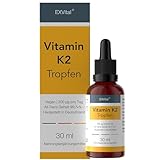 Vitamin K2 MK-7 von EXVital -200µg pro Tagesdosis - All-Trans (99,7+%) - 1020 Tropfen (30ml) - Vegan - Hochdosiert & Made in Germany