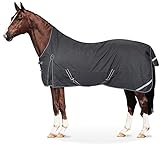 Equinate Regendecke Oakland Highneck Weidedecke mit Fleece 145cm Grau