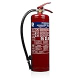 Smartwares ABC Feuerlöscher 4 Kg/ Pulverlöscher mit Manometer, Halterung und Schlauch, 4kg, FEX-15140