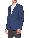 TOM TAILOR Herren Fein strukturiertes Sakko 1020228, 24123 - Blazer Structure Blue, 56