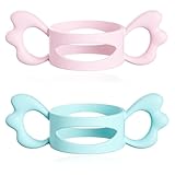 Morofme 2 Stück Babyflaschengriffe Silikon Flaschengriff Griffhalter für Avent Natur Weithals PP Glas Babyflaschen Babyflaschen Zubehör Außendurchmesser über 6cm für Flasche