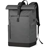 Inateck RollTop Rucksack Herren Damen 25L-30L Fahrradrucksack LaptopRucksack Schulrucksack für Uni Fahrrad Freizeit Job Sport Reisen, Radsport Rucksack Stylische Tagesrucksack mit 17 Zoll Laptopfach