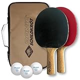 Donic-Schildkröt Tischtennis-Set Persson 500, 2 Schläger mit angenehmen Korkgriff, 3 Bälle in sehr guter 2* Qualität, wertige Tasche, komplette Ausstattung, 788490