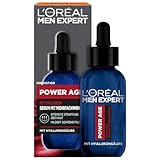 L'Oréal Men Expert Hyaluron Serum gegen Falten für Männer, Anti-Aging Feuchtigkeitspflege für müde und matte Haut, Herren Gesichtsserum hochdosiert mit Hyaluronsäure, Power Age, 1 x 30 ml