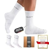 Otaro Tennissocken Herren & Damen - 2er Set - Gr. 35-50 Tennissocken aus Bio Baumwolle (DE/NL/SE/PL, Numerisch, 35, 38, Regular, Regular, Weiß)