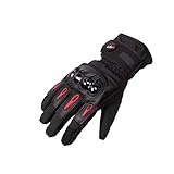 2KP CE Winter Motorradhandschuhe, Motorrad Handschuhe, Wasserdichte, Winddichte Motorradhandschuhe für Männer Frauen, Touchscreen Thermohandschuhe mit Harten Knöcheln für Motorradfahren,BMX,MTB