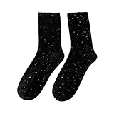 Sneakersocken für Damen und Herren, Knöchelsocken, schwarz, Sneakersocken, selbstwählend, warm, weihnachtlich, modisch, winddicht, bedruckt, mittlere Röhre, Baumwolle, Sneakersocken, Schwarz, Schwarz