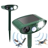 Katzenschreck, Katzenschreck für Garten Ultraschall Fuchsschreck Tierschreck Repeller mit PIR Sensor & LED Blitz, Solar Katzenschreck Tiervertreiber für Outdoor Garten Katzen Hund Fuchs