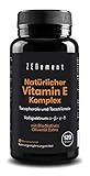 Natürlicher Vitamin-E-Komplex, Tocopherole & Tocotrienole, 120 Weiche Kapseln | mit Bio-Natives Olivenöl Extra | Vollspektrum | Antioxidans | 100% natürliche Zutaten, Frei von Soja | Zenement