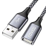 RAVIAD USB Verlängerung Kabel 2M USB 2.0 Verlängerungskabel USB A Stecker auf A Buchse Nylon, Superschnelle für Kartenlesegerät,Tastatur, Drucker, Scanner, Kamera, Hubs