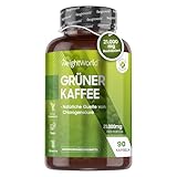 Grüner Kaffee 21.000mg - Alternative zu Grüner Tee & Koffeintabletten - Grüner Kaffeebohnen Extrakt - 90 Kaffeepulver Kapseln - Superfood mit Chlorogensäure & Koffein - Green Coffee von WeightWorld