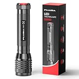 PUAIDA LED Taschenlampe S3000, 5000 Lumen LED Taschenlampe Extrem Hell mit 3 Modi, Lange Arbeitzeit Taschenlampe Batteriebetrieben, IP67 Wasserdicht Flaschlight für Camping Wandern Outdoor Notfälle