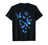 Blauer Schmetterling Kunst Garten Schöne Schmetterlinge T-Shirt