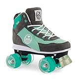 BTFL Trend-Skate Nila Damen,Frauen,Mädchen,Kinder,Rollschuhe,Discoroller,Rollerskates,Retro-Rollschuhe,Classic Roller,Vier Rollen,türkis, EU 39