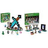 LEGO Minecraft Der Schwert-Außenposten Set & Minecraft Die Waffenkammer, Gaming-Set mit Heldenfiguren