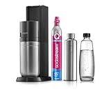 SodaStream Wassersprudler DUO mit CO2-Zylinder, 1x 1L Glasflasche und 1x 0,8L Metallflasche, Höhe: 44cm