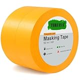 Tiruiya Malerkrepp, Washi-Papier Kreppband für Malerarbeiten und Renovierungen, Goldband Abklebeband zum Streichen, Line Lackieren, Renovieren Auto