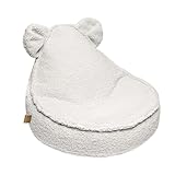 MEOWBABY Sitzsack Bär für Kinder Sitzpouf Kindermöbel Indoor Beanbag, Bearly, Cremig