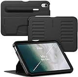 ZUGU CASE Hülle für iPad Mini 7 (A17 Pro) & 2021 iPad Mini 6 (Mini 7./6. Generation 2024/2021), Ultradünn Schutzhülle, Aufladen iPad Stiftes, 7-Winkel-Magnetständer, Auto Schlaf/Wach [Schwarz]