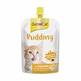 GimCat Pudding mit Calcium - Katzensnack aus echter laktosereduzierter Vollmilch für gesunde Knochen - 1 Beutel (1 x 150 g)