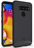 TUDIA LG V40 ThinQ Hülle, [Merge Serie] Heavy Duty Extreme Schutz/Robust Mit Dual Layer Slim Präzise Ausschnitte Handytasche Kompatibel Mit LG V40 ThinQ (Matte Black)