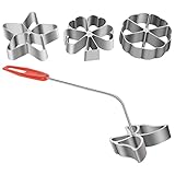 4-teiliges Rosetten- Und Timbale-Set, Rosetten-Eisen-Set Traditionelle Teigform Waffeleisen Mit 4 Motiven, Waffelbäckerei Roseneisen Rosetteneisen Tauchform Waffeln Waffelförmchen, Waffelbäckerei