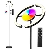 OTREN LED Stehlampe Wohnzimmer, RGB Deckenfluter Standlampe Dimmbar mit Fernbedienung & Touch-Steuerung, Standleuchte für Schlafzimmer, Büro Hotel, 28W, 182CM