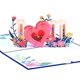 Muttertagskarten mit Blumen aus 3D-Papier, 'I Love You', Pop-Up-Karten zum Muttertag, eine exquisite unvergessliche Erinnerung für Mütter,