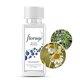 Florage 100ml Saunaaufguss KAMILLE WACHOLDER - 50 Jahre Erfahrung als deutsche Duftmanufaktur, hochergiebiges Aufgussmittel für die Sauna, viele Aufguss Düfte, vegan und ohne Tierversuche