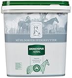 Mühldorfer Pferdefutter Mühldorfer Bronchopur Herbal - 1,8 kg - Fördert das Abhusten - Beruhigt Atemwege - Wohltuender Inhalier-Effekt