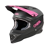 O'NEAL | Motocross-Helm | MX Enduro Motorrad | ABS-Schale, , Lüftungsöffnungen für optimale Belüftung & Kühlung | 1SRS Helmet SOLID V.24 | Erwachsene | Schwarz Pink | Größe XL