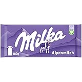 Milka Alpenmilch 1 x 100g I Alpenmilch-Schokolade I Milchschokolade I Milka Schokolade aus 100% Alpenmilch I Tafelschokolade