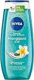 NIVEA Frangipani & Oil Duschgel (250 ml), pH-hautneutrale Pflegedusche mit belebendem Duft nach Frangipaniblüte, verwöhnende Dusche mit pflegenden Ölperlen