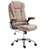 MOONAIRY Bürostuhl, Bürosessel, Chefsessel, Schreibtischstuhl, Office Chair, Stühle Esszimmer, Computerstuhl, Taupe Polyester