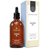 JUNGLÜCK Jojobaöl BIO 100ml - Vegan | 100% Rein, Natürlich und Kaltgepresst Bio-Jojoba-Öl - Nährendes Öl für Gesicht, Haut & Haare | Natürliches Gesichtsöl und Körperöl