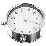 Cabilock runder Wecker LED-Wecker Heimuhr digitaler Wecker Uhren Nachttischwecker Uhr Schlafzimmer standuhr nachttisch Uhr wanduhr kinderwecker Schreibtischuhr Batteriebetriebene Uhr Eisen