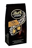 Lindt Schokolade LINDOR Kugeln 70% Kakao Extra Dunkel | 136 g Beutel | ca. 10 Kugeln feinherbe Edelbitter Schokolade mit zartschmelzender Füllung | Pralinen-Geschenk | Schokoladen-Geschenk