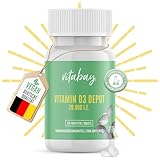 Vitabay - Vitamin D3 Depot 20.000 I.E. - 120 Vegane - Hochdosiert 20000 Vitamin D Tabletten - Vit D Kapseln Vit D3 20000