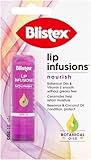 Blistex Lip Infusions Restore Lippenbalsam, 2er-Pack; Hilft bei der Beruhigung trockener und rissiger Lippen; Lippenpflege mit Kokosnussöl und natürlichem Bienenwachs; 2er-Pack, orange (Nourish