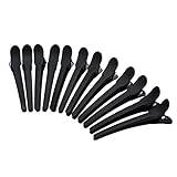 Anself 12pcs Combi-Clip Haarclips Haarklammern Haarspange Haar Klammer Abteilklammern Hair-Clips Combi aus Kunststoff Schwarz